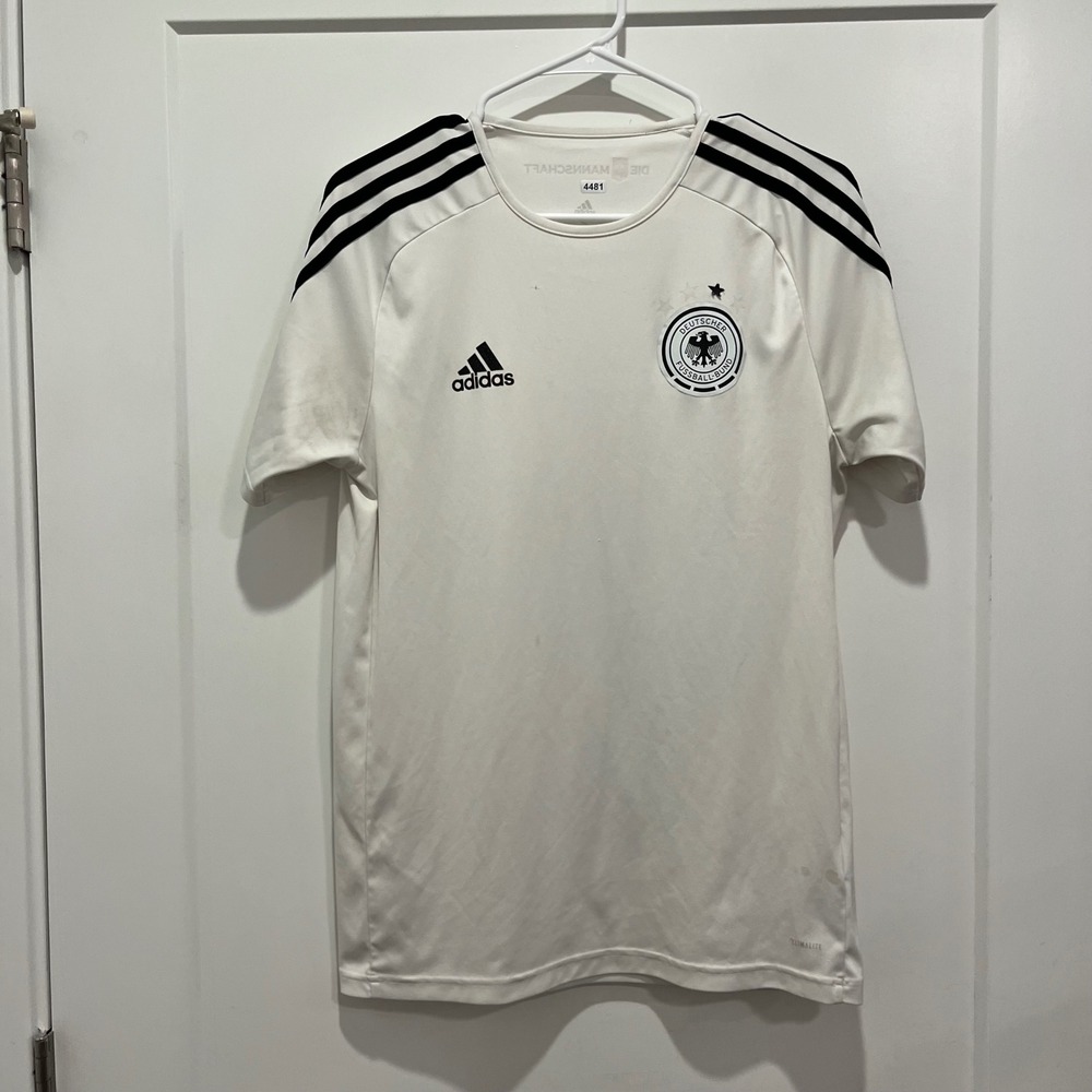 Adidas Germany National Team Soccer Jersey White Climalite Small 9/1